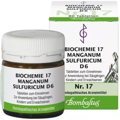 BIOCHEMIE 17 Manganum sulfuricum D 6 Tabletten, 80 St