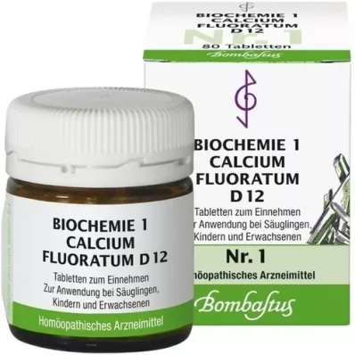 BIOCHEMIE 1 Calcium fluoratum D 12 Tabletten, 80 St