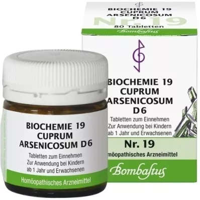 BIOCHEMIE 19 Cuprum arsenicosum D 6 Tabletten, 80 St