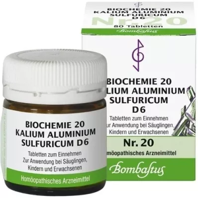 BIOCHEMIE 20 Kalium aluminium sulfuricum D 6 Tabl., 80 St