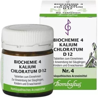 BIOCHEMIE 4 Kalium chloratum D 12 Tabletten, 80 St