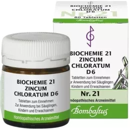 BIOCHEMIE 21 Zincum chloratum D 6 Tabletten, 80 St