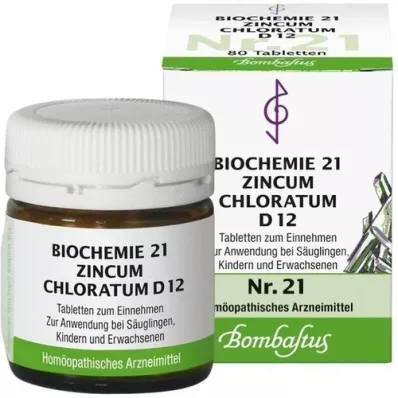 BIOCHEMIE 21 Zincum chloratum D 12 Tabletten, 80 St
