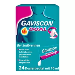 GAVISCON Dual 500mg/213mg/325mg Suspens.im Beutel, 24X10 ml