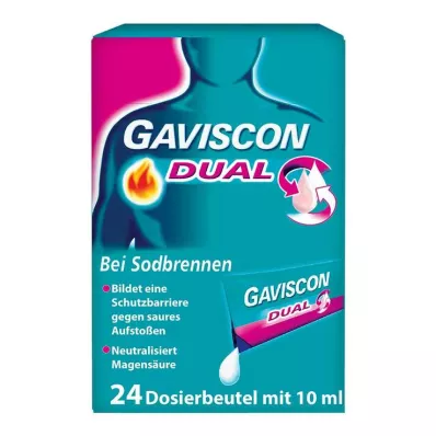 GAVISCON Dual 500mg/213mg/325mg Suspens.im Beutel, 24X10 ml