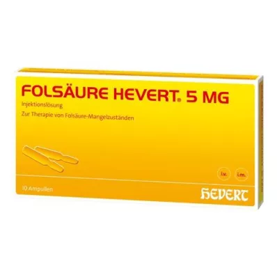 FOLSÄURE HEVERT 5 mg Ampullen, 10 St