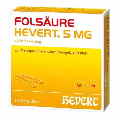 FOLSÄURE HEVERT 5 mg Ampullen, 10 St