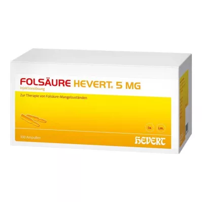 FOLSÄURE HEVERT 5 mg Ampullen, 100 St