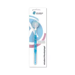 MIRADENT Mundspiegel beschlagsfrei blau transp., 1 St