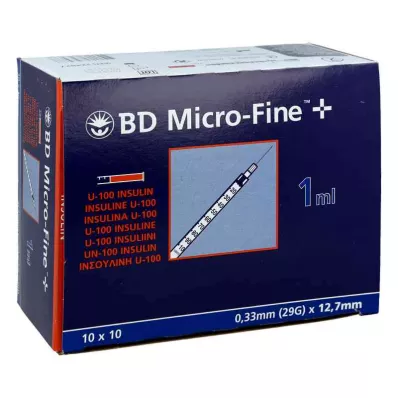 BD MICRO-FINE+ Insulinspr.1 ml U100 12,7 mm, 100X1 ml