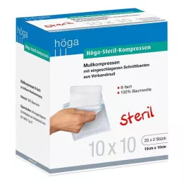 HÖGA-KOMPRESSEN 10x10 cm steril 8fach, 25X2 St