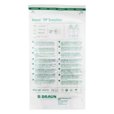 VASCO OP Sensitive Handsch.steril puderfrei Gr.6,5, 2 St