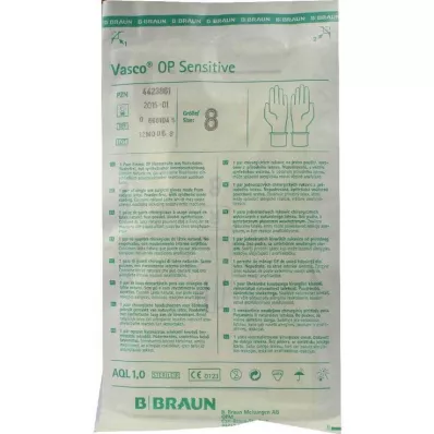 VASCO OP Sensitive Handsch.steril puderfrei Gr.8,0, 2 St