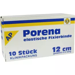 PORENA elast.Mullbinde 12 cm weiß o.Cello, 10 St