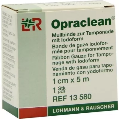 OPRACLEAN Mullbinde z.Tampon.m.Jodoform 1 cmx5 m, 1 St