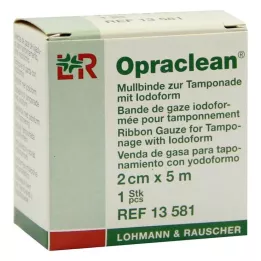 OPRACLEAN Mullbinde z.Tampon.m.Jodoform 2 cmx5 m, 1 St