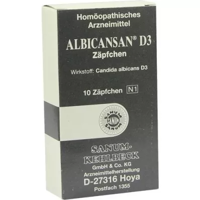 ALBICANSAN D 3 Suppositorien, 10 St