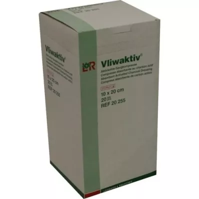 VLIWAKTIV Aktivkohle-Saugkomp.steril 10x20 cm, 20 St