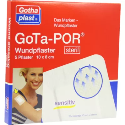 GOTA-POR Wundpflaster steril 80x100 mm, 5 St