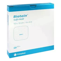 BIATAIN Schaumverband 10x10 cm sanft haftend, 5 St