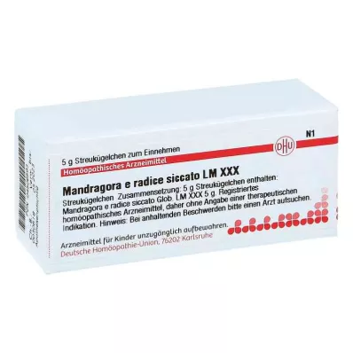 MANDRAGORA E radice siccata LM XXX Globuli, 5 g MANDRAGORA E radice siccata LM XXX Globuli, 5 g