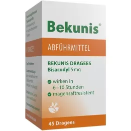 BEKUNIS Dragees Bisacodyl 5 mg magensaftres.Tabl., 45 St