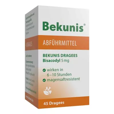 BEKUNIS Dragees Bisacodyl 5 mg magensaftres.Tabl., 45 St