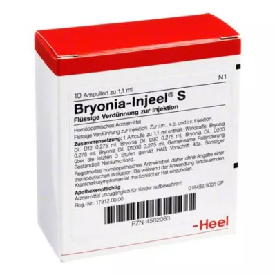 BRYONIA INJEEL S Ampullen, 10 St BRYONIA INJEEL S Ampullen, 10 St