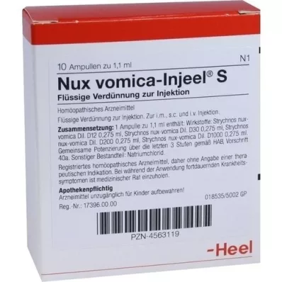 NUX VOMICA INJEEL S Ampullen, 10 St