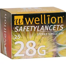 WELLION Safetylancets 28 G Sicherheitseinmallanz., 25 St