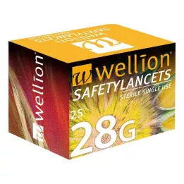 WELLION Safetylancets 28 G Sicherheitseinmallanz., 25 St