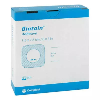 BIATAIN Schaumverband 7,5x7,5 cm selbst haftend, 10 St