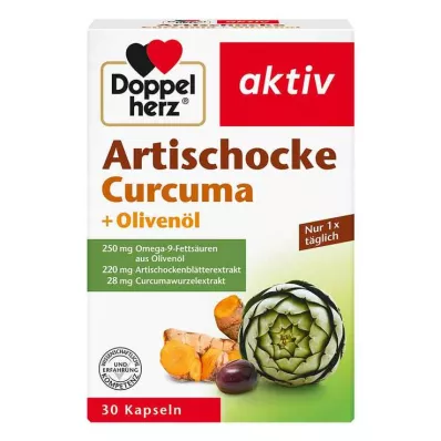 DOPPELHERZ Artischocke+Olivenöl+Curcuma Kapseln, 30 St