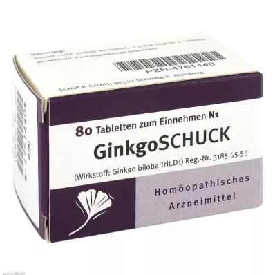 GINKGOSCHUCK Tabletten, 80 St