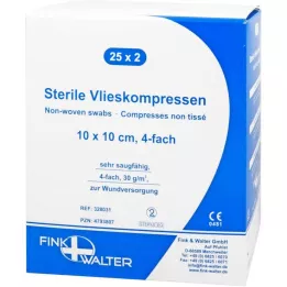 VLIESKOMPRESSEN 10x10 cm steril 4fach, 25X2 St