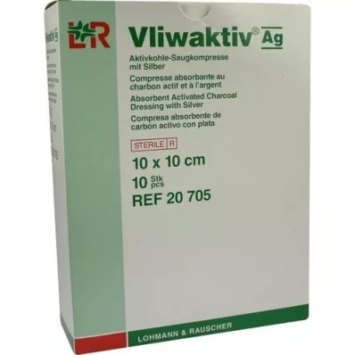 VLIWAKTIV AG Aktivkohle Saugkomp.m.Silber 10x10 cm, 10 St