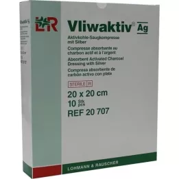 VLIWAKTIV AG Aktivkohle Saugkomp.m.Silber 20x20 cm, 10 St