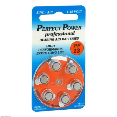 BATTERIEN f.Hörgeräte Power PP13, 6 St