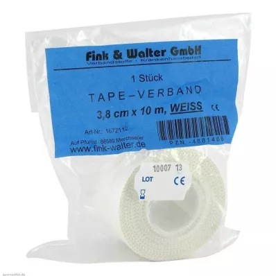 TAPE-Verband 3,8 cmx10 m weiß, 1 St TAPE-Verband 3,8 cmx10 m weiß, 1 St