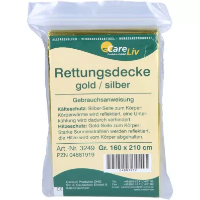 RETTUNGSDECKE 160x210 cm gold/silber, 1 St