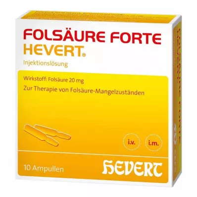 FOLSÄURE HEVERT forte Ampullen, 10X2 ml