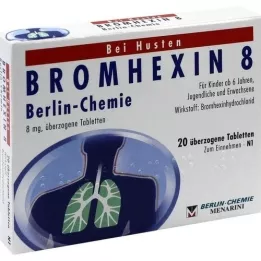 BROMHEXIN 8 Berlin Chemie überzogene Tabletten, 20 St