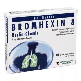 BROMHEXIN 8 Berlin Chemie überzogene Tabletten, 20 St