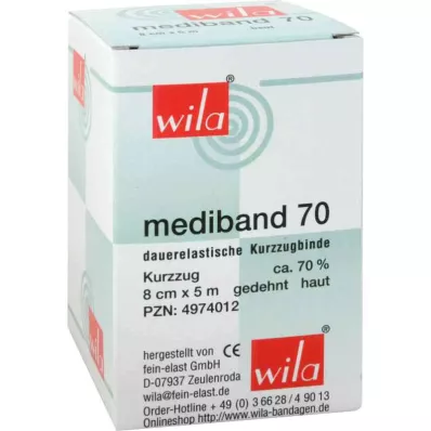 MEDIBAND 70 Kurzzugbinde 8 cmx5 m hautfarben, 1 St
