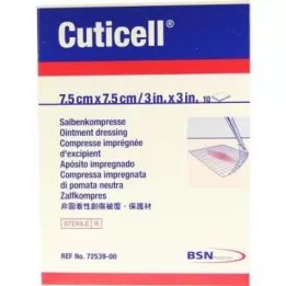 CUTICELL Salbenkompressen 7,5x7,5 cm, 10 St