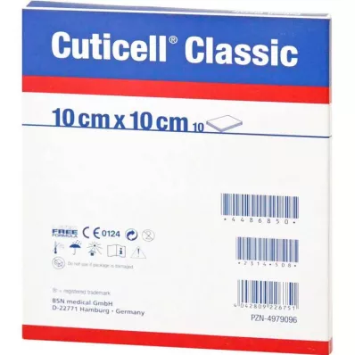 CUTICELL Classic Wundgaze 10x10 cm, 100 St