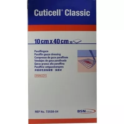 CUTICELL Classic Wundgaze 10x40 cm, 10 St