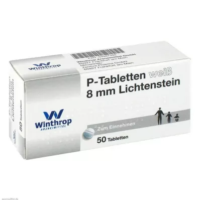 P TABLETTEN weiß 8 mm, 50 St