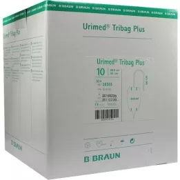URIMED Tribag Plus Urin Beinbtl.800ml 60cm ster., 10 St