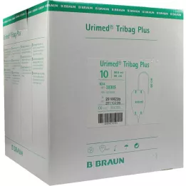 URIMED Tribag Plus Urin Beinbtl.800ml 60cm ster., 10 St
